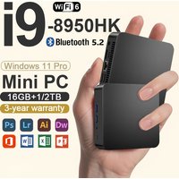 2026 Mini PC Core i9 8950HK Windows 11 Computer 16GB DDR4 1TB 2TB SSD 4K HD Gaming Mini Computer Desktop PC Gamer Portable