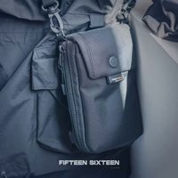 Fift Sixt Nylon Ballistic Portable Men's Crossbody Phone Bag Durable Double Layer CO RDRA Bag Casual Style Vertical Square Shape