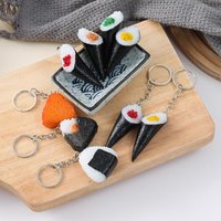 Artificial Rice Ball Seaweed Triangle Sushi Model Fake Japanese Food Play Simulation Pendant Decorations Home Decor 2pc/lot