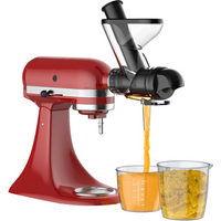 Nasadka do sokowirówki ślimakowej Gvode do miksera stojącego KitchenAid, wolnoobrotowa wyciskarka na zimno z podwójnym otworem do podawania.