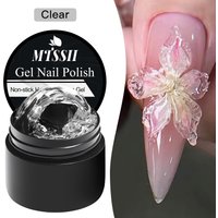 8ml Clear Non Stick Hand Extension Gel Nail Polish For 3D Shaping Nail Art Solid Jelly Hard Gel For Fake Nail Carving Flower