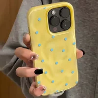 Simple Solid Color Polka Dot Shockproof Phone Case For iPhone 17 Air 16 15 14 13 12 11 Pro Max Plus Anti-fall Protective Cover