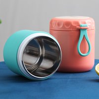 16 Oz Insulated Food Jar Food For Lunch Soup Vacuum Stainless Steel Keep Food Warm Thermal Container For School Travel