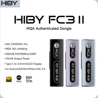 HiBy FC3 MQA Dongle Type C to 3.5mm 112mW Output USB DAC Audio HiFi Decoder Headphone AMP PCM384 DSD128 for Android iOS Win10