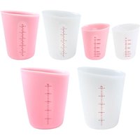 1Pcs Transparent Silicone Measuring Cup DIY Gypsum Plaster 125/250/500ml Epoxy Resin Glue Mixing Cup Heat Resistant with Scale