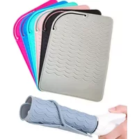 Portable Silicone Heat Resistant Mat Hair Straightener Curler Insulation Pad Non-Slip Anti Heat Mat Hair Styling Tool For Travel