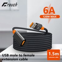 USB Extension Cable USB 3.0 Male To USB 2.0 Female 6A High-Speed Data Transmission For PC TV Xbox One SSD Extender Cable 1M 1.5M