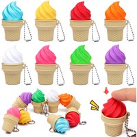 Ice Cream Clicker Fidget Toy Keychain – Satisfying Mechanical Switch Sensory Toy Backpack Charm & Stress Relief Gift cute