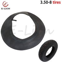 For 3.50-8 Inner Tube Tire, Black Rubber Tire Inner Tyre Lawn Mower Trailer Carts Scooter Bike Tire Accessories