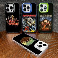 Iron Maiden Phone Case for iphone 17 16 15 14 13 11 12 Pro Max Xr X Xs 8 7 Plus Color Silver Cover