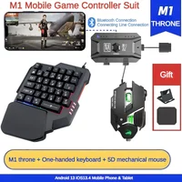 M1 Pro Gamepad Mobile Game Controller 4 in 1 Mouse Keyboard Converter BT V5.0 Programmable Adapter Support iOS Android System