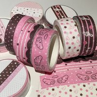 5 Rolls Sparkling Love Wing Landscaping Washi Tape Journal DIY Decotative Masking Tapes Stationery