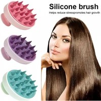 Soft Silicone Scalp Massage Brush Anti-slip Hair Washing Comb Shower Body Massage Tool