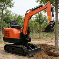 Mini Excavator 1.2 Ton Hydraulic Crawler Bagger For Small Garden And Orchard Projects Professional Small Digger Machine Tool