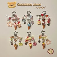 Handmade Rilakkuma Cake Keychain Pendant, Incredibly Cute and Perfect for Everyday Wear.