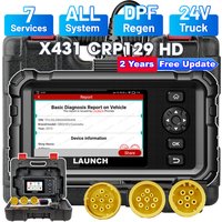 Launch CRP129 HD Schwerlast-LKW-Scanner mit DPF-Regeneration & 7+ Reset-Funktionen, Diagnosegerät für alle Systeme von Diesel-Fahrzeugen, für Cummins, Detroit, Paccar, mit Fernunterstützung und 2