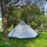 2-3 Person Camping Inner Tent Outdoor Ultralight Matching Pyramid Tentโs Inner Tent Rodless Portable Four Seasons Inner Teepee