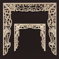 Unique Natural Floral Wood Carved Wood Carving Onlays Appliques Decoration for Home Design Wood Decal Vintage Furniture Applique