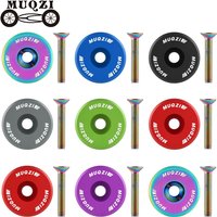 MUQZI Headset Top Cap Kit Aluminum 1-1/8 Inch Bike Headset Stem Cap with M6x30mm Bolt