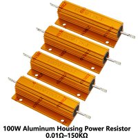 100W 27R 32R Aluminum Housing Power Resistor High Wattage Wirewound Resistor 0.01Ī©ā150KĪ© Assorted Values 0.01R 0.15R 0.68R