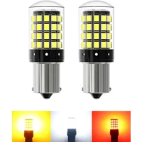 2pcs 1156 BA15S P21W BAU15S PY21W 7443 W21/5W T20 7440 W21W WY21W 1157 P21/5W BAY15D 54 LED Bulbs CanBus Lamp Turn Signal Lights