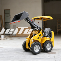 Mini skid steer loader compliant with CE/Euro5 standards, suitable for farms and indoor construction material handling
