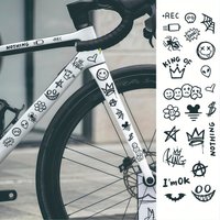 AliExpress NONE 22Pcs Glossy PVC Animated Bike Frame Stickers Self-Adhesive Decoration Kit for MTB Road Bicycle Motorcycle Car
