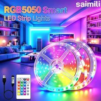 LED Strip Light USB Adjustable Brightness and Color-Changing Flexible Diode Ribbon for TV Backdrop Party Stage Decor Lighting