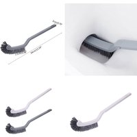 Plastic Long Handle Curved Plastic Toilet Cleaning Brush Corner for Rim Cleaner high quality