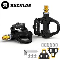 BUCKLOS RS580 Road Bike Lock Pedal for SPD-SL Road Bicycle Self-Locking Pedal with Cleats for SHIMANO SPD-SL Bicycle Lock Pedals