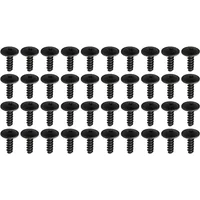 Set of 40 Black Direct Replacement Car Fender Liner Screw Splash Guard Screws T25 Torx Drive For Golf N90775001
