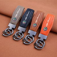 Sheepskin Car Key Chain Women Men Delicate Pendant Key Holder For Alfa Romeo giulia stelvio giulietta 159 147 156 166 Accessorie