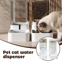 4L Automatic Cat Feeder & Water Dispenser Set, BPA-Free Gravity Pet Food & Water Bowl for Cats Dogs, Large Capacity