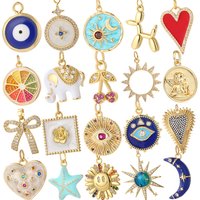 Y2K Heart Eyes Chrams for Jewelry Making Stars Moon Charm Stainless Steel Chain Dijes Diy Necklace Earring Bracelet Pendant