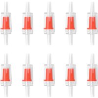 10PCS Red Clear Air Check Valve - Non-Return One Way Check Valve For Aquarium Air Pump Fish Tank Aerator
