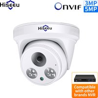 Hiseeu 5MP 3MP POE IP Security Surveillance Camera H.265+ Dome CCTV ONVIF Audio Record Motion Detection Indoor Home Roof