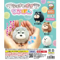 Amuse capsule toys kawaii stuffed doggie Schnauzer and Bob Dekapon Tongue Out sitting puppy plush fat dog pets pendant figures