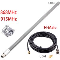 For LORA Antenna Antenna Kit Fiberglass N Male Connector RG58 550mm 12dBi 868-915MHz For Environmental Monitoring