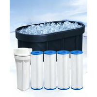 Ice Bath Cold Plunge Filter 4 Pack 10 x 2.5 Inch 20 Micron Pleated Sediment Replacement Filter