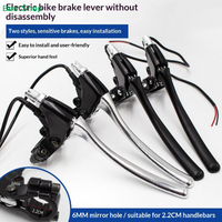 ✍1/2Pcs E Bike Brake Levers Aluminium Alloy Left Right Hand Brake Power Failure Hand Brake Lever For Electric Bike Scoooter