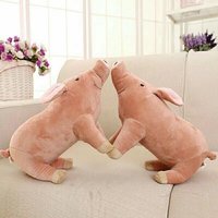 1pc Cute Pig Design Pet Teething Plush Toy, Durable Chew Toy, Interactive Supplies for Dogs