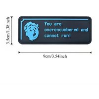 Embroidered Morale Chapter Patch You are overencumbered and cannot run Tactical Badge Outdoor armband Hook Loop Backpack sticker