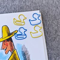 25Pcs Adorable Color Duck Shaped Metal Paper Clips Fun Office Supplies for School Home Back to School Use