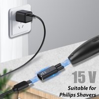 15V HQ8505 Type-C Shaver Adapter Charging Converter for Philips OneBlade QP6510 QP6520 QP6530 Electric Beard Trimmer