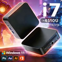 2026 Mini PC Windows 11 Pro Intel Core i7-4510U Minipc Computer 16GB RAM 1TB 2TB SSD WiFi6 USB Portable Mini Desktop PC Office