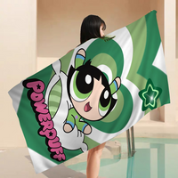 The Girls Of P-PowerpuffS Beach Towels Shower Towel Sauna Travel Spa Microfiber Quick Dry Gym Accessories Cute Room Decor