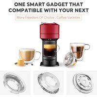 iCafilas Reusable Capsule Adapter for Vertuoline Vertuo Next Pop Machine Compatible with Nespresso Original Coffee Capsule Pods