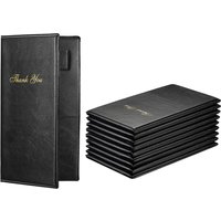 10Pcs Leather Check Folder Guest Check Card Holder Restaurant Check Presenters Guest Bill Server Menu Folder Checkbook Organizer