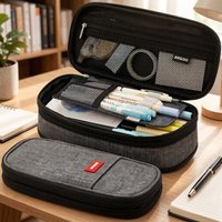 Kawaii Large Capacity Pencil Case, Cute Pouch Holder Box for Girls, Office Students School Stationery Organizer