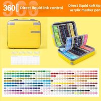 12/24/36/48/360 Colors GuangNa Acrylic Color Soft Head Markers Painted Graffiti Ceramic DIY Box Gfit Marker School Art Supply